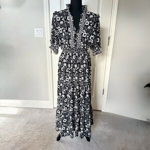 NWT Max Studio black long tiered maxi dress size large